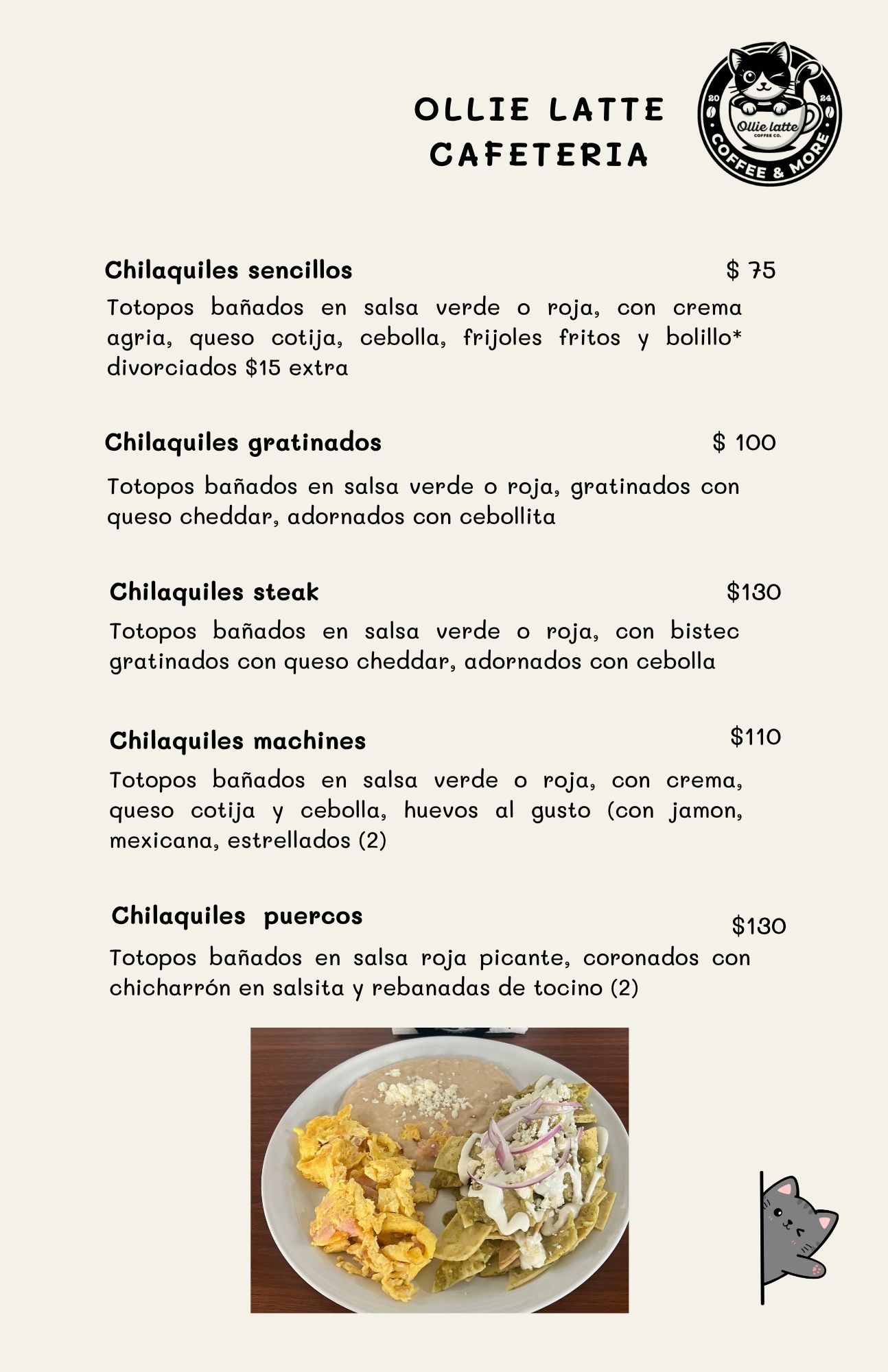 Página 7 del menú de Ollie Latte